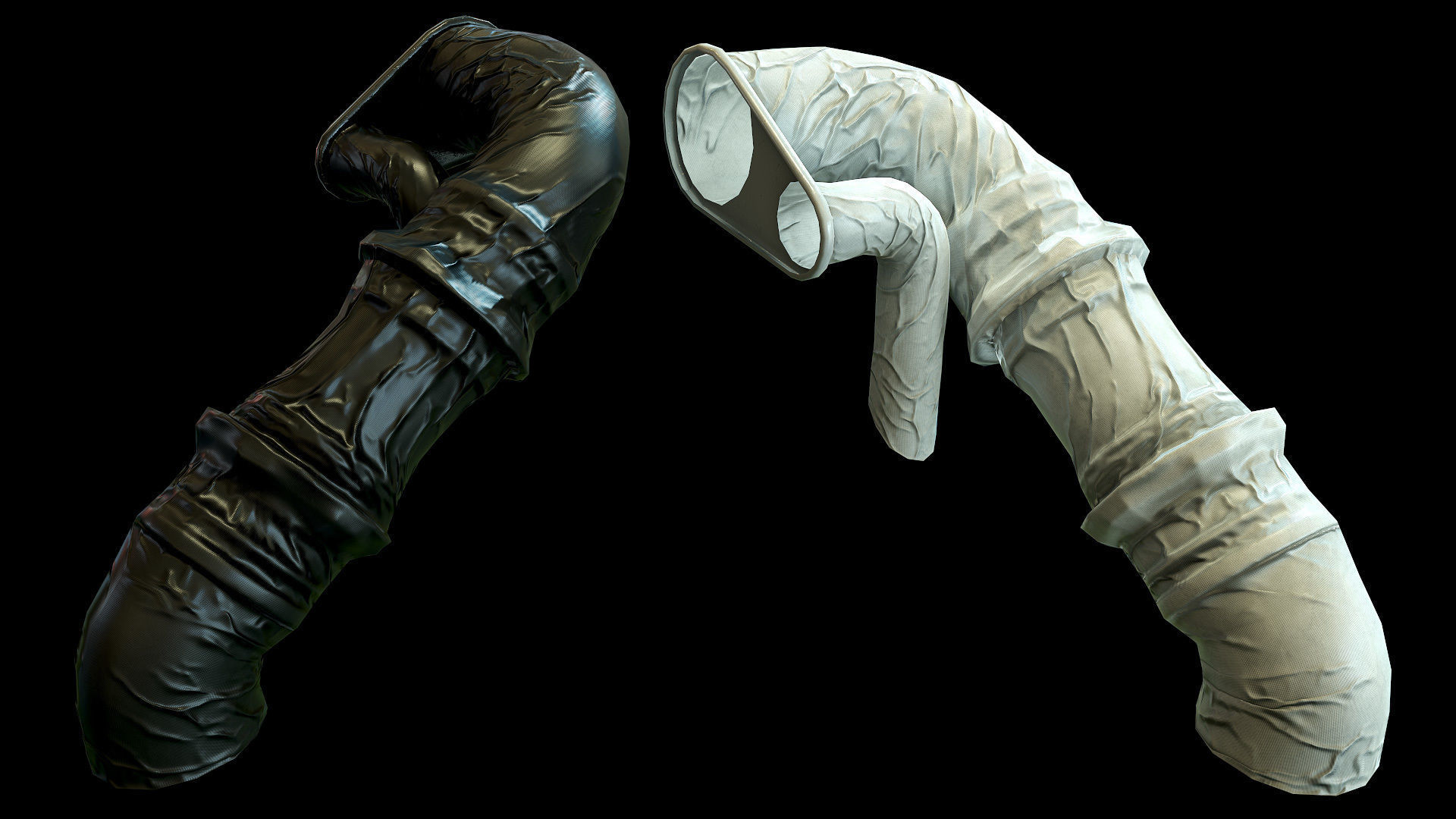 Modular Sci Fi Corridor Low-poly 3D model_20