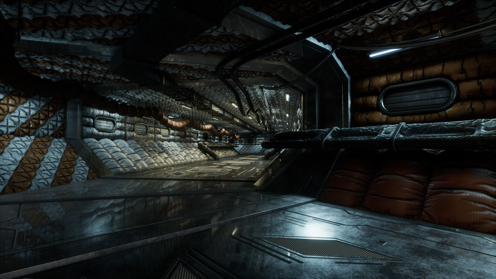 Modular Sci Fi Corridor Low-poly 3D model_8