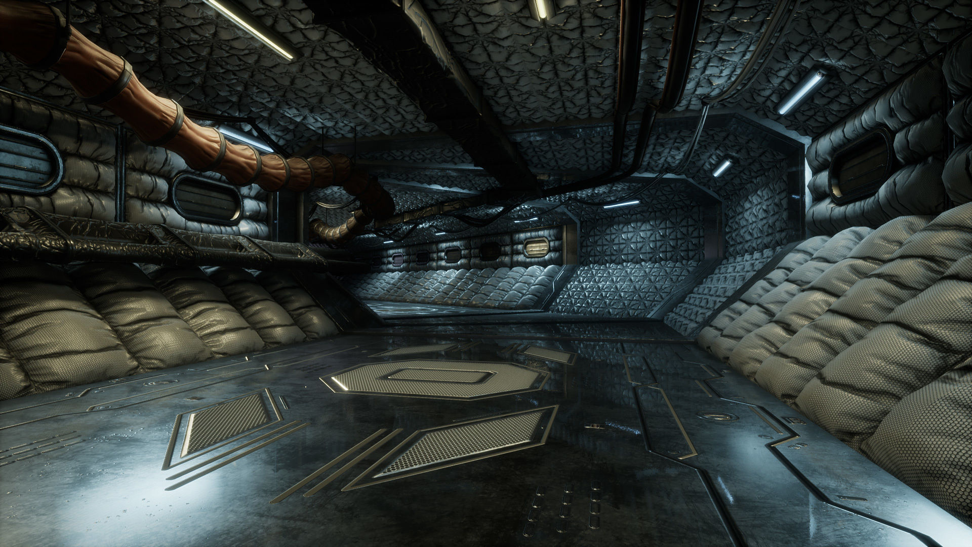 Modular Sci Fi Corridor Low-poly 3D model_6