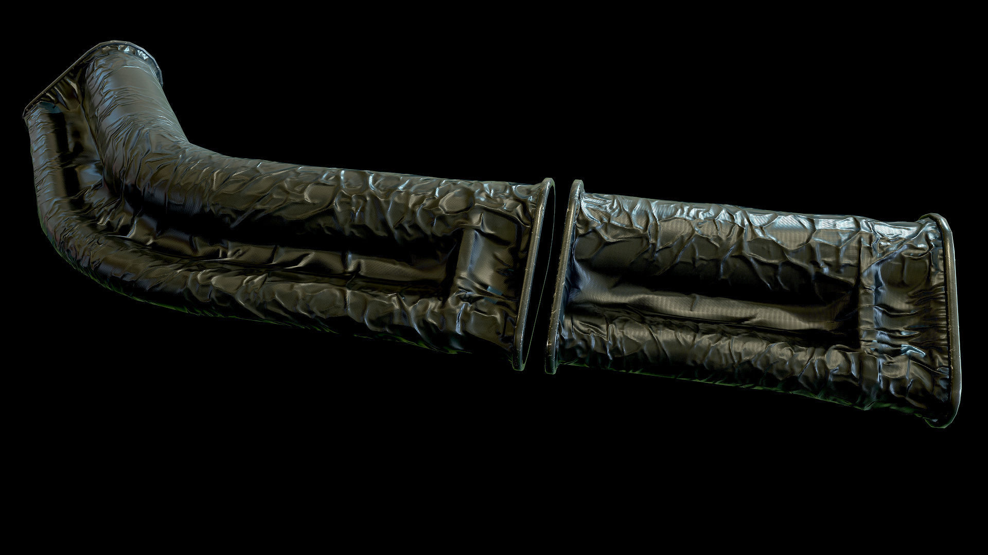 Modular Sci Fi Corridor Low-poly 3D model_18