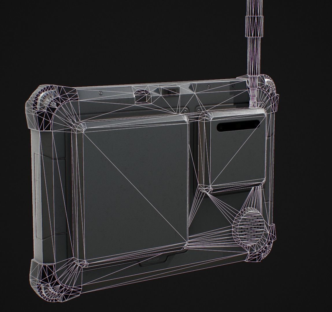 Tablet Phone Military Low-poly 3D model_7