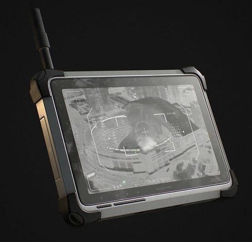 Tablet Phone Military Low-poly 3D model