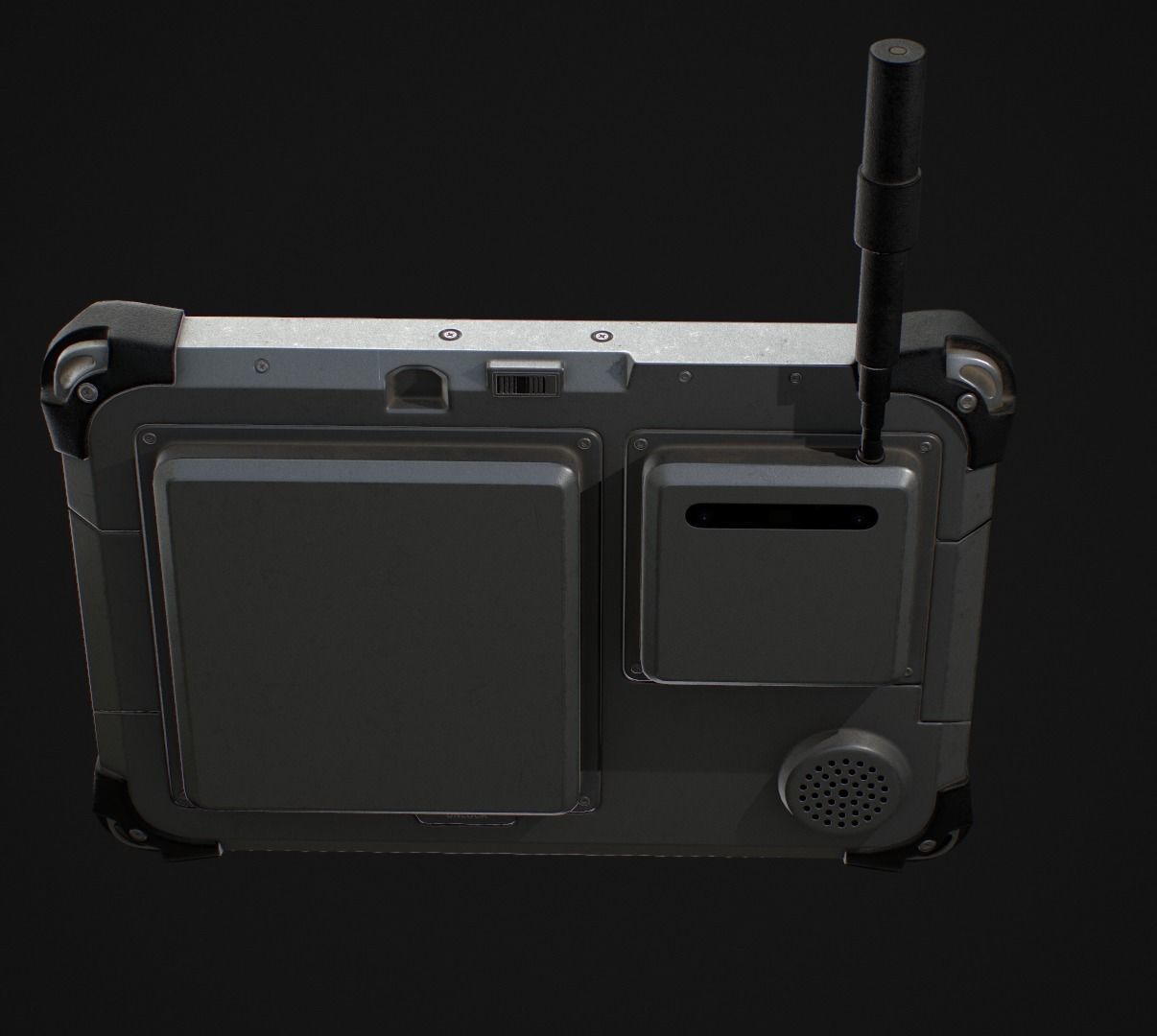 Tablet Phone Military Low-poly 3D model_9