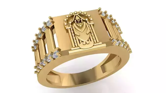 Balaji Diamond RIng  3D print model