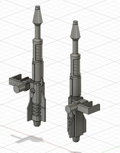 Custom Null Rays for Earth Rise Starscream 3D print model