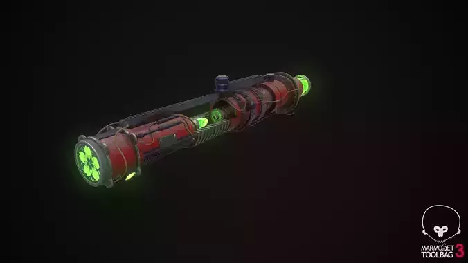 steampunk lightsaber Low-poly 3D model
