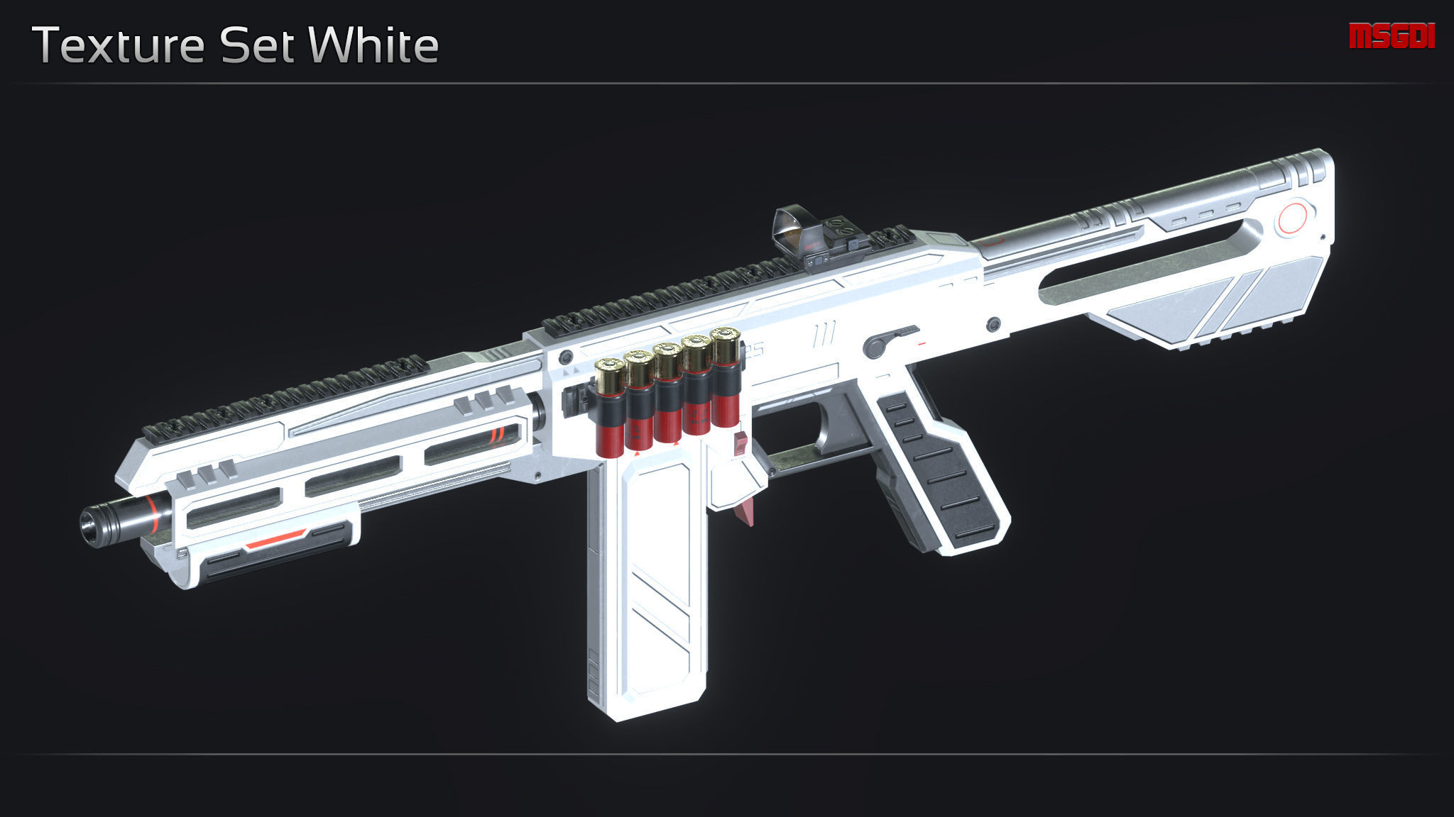 Scifi Shotgun TRT 3 Low-poly 3D model_14