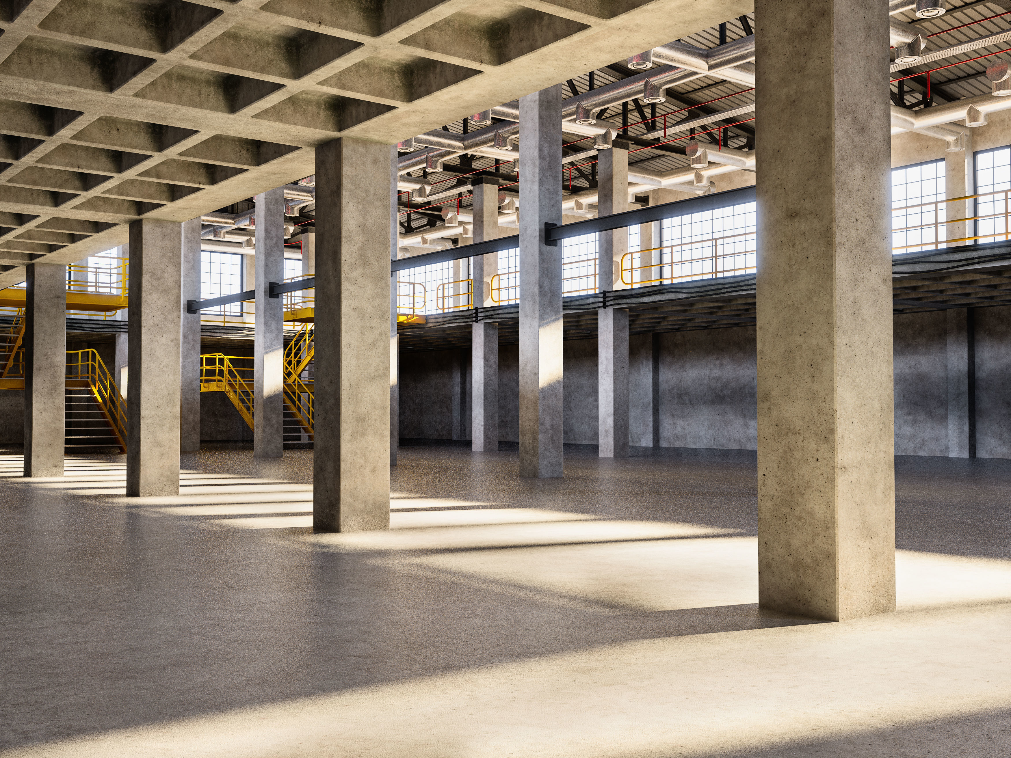 Factory Warehouse Interior Low-poly 3D model_3