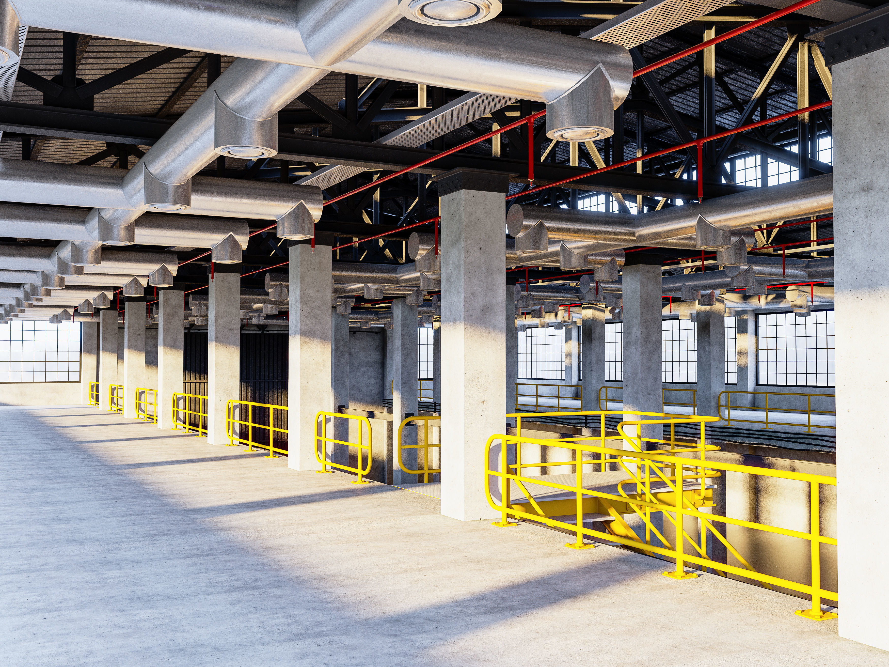 Factory Warehouse Interior Low-poly 3D model_8