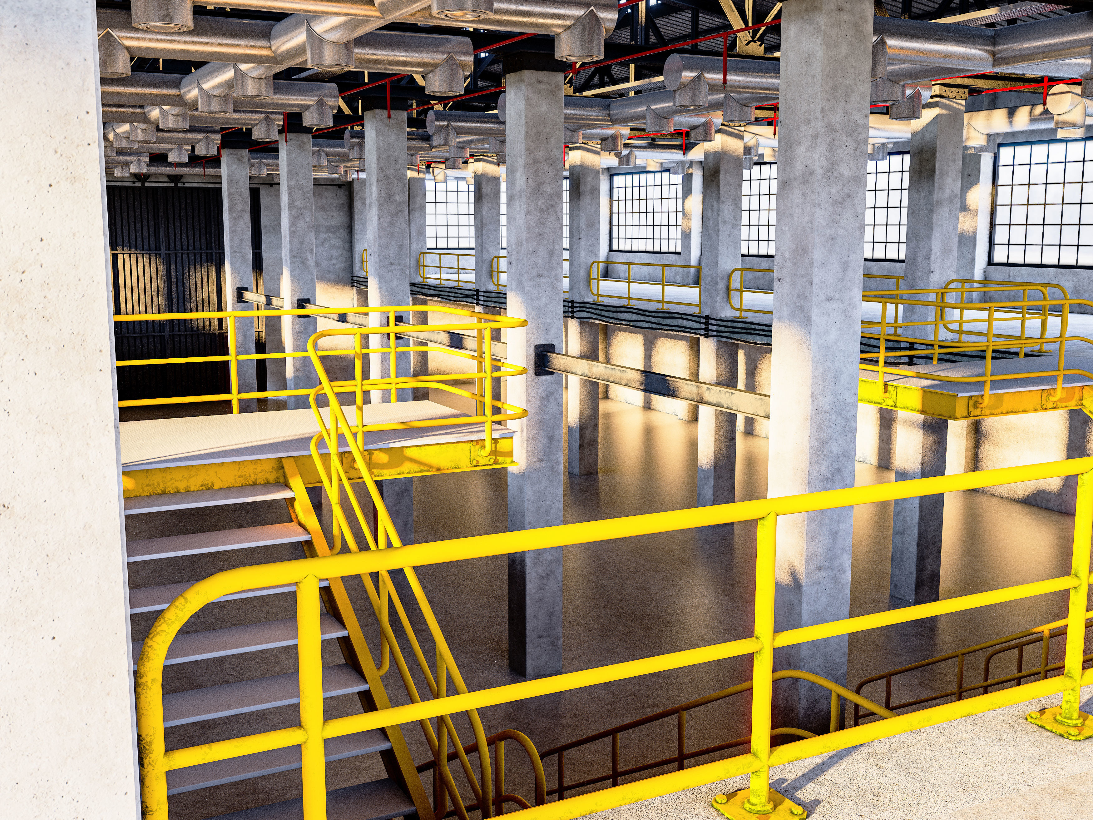 Factory Warehouse Interior Low-poly 3D model_18