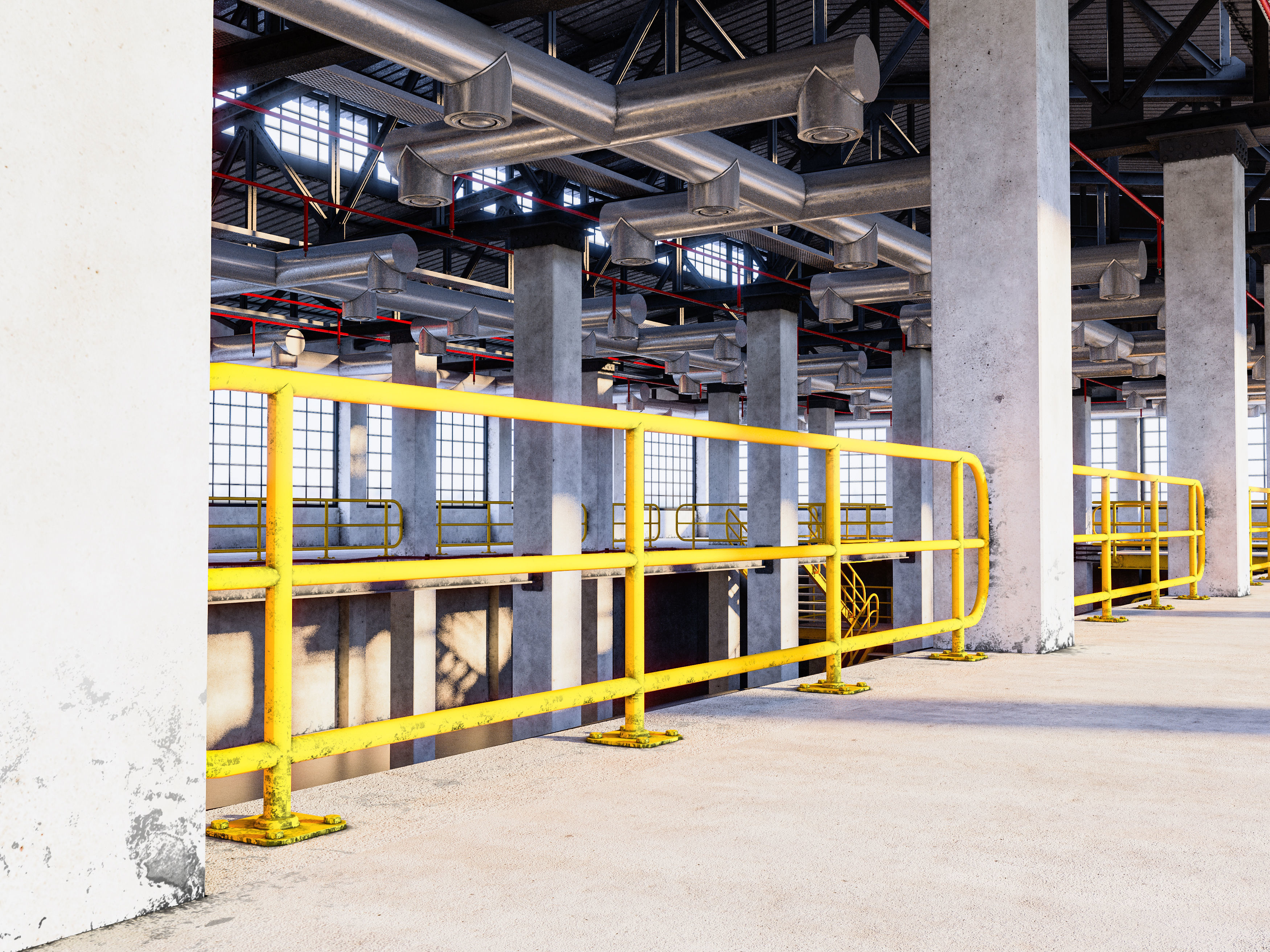Factory Warehouse Interior Low-poly 3D model_16
