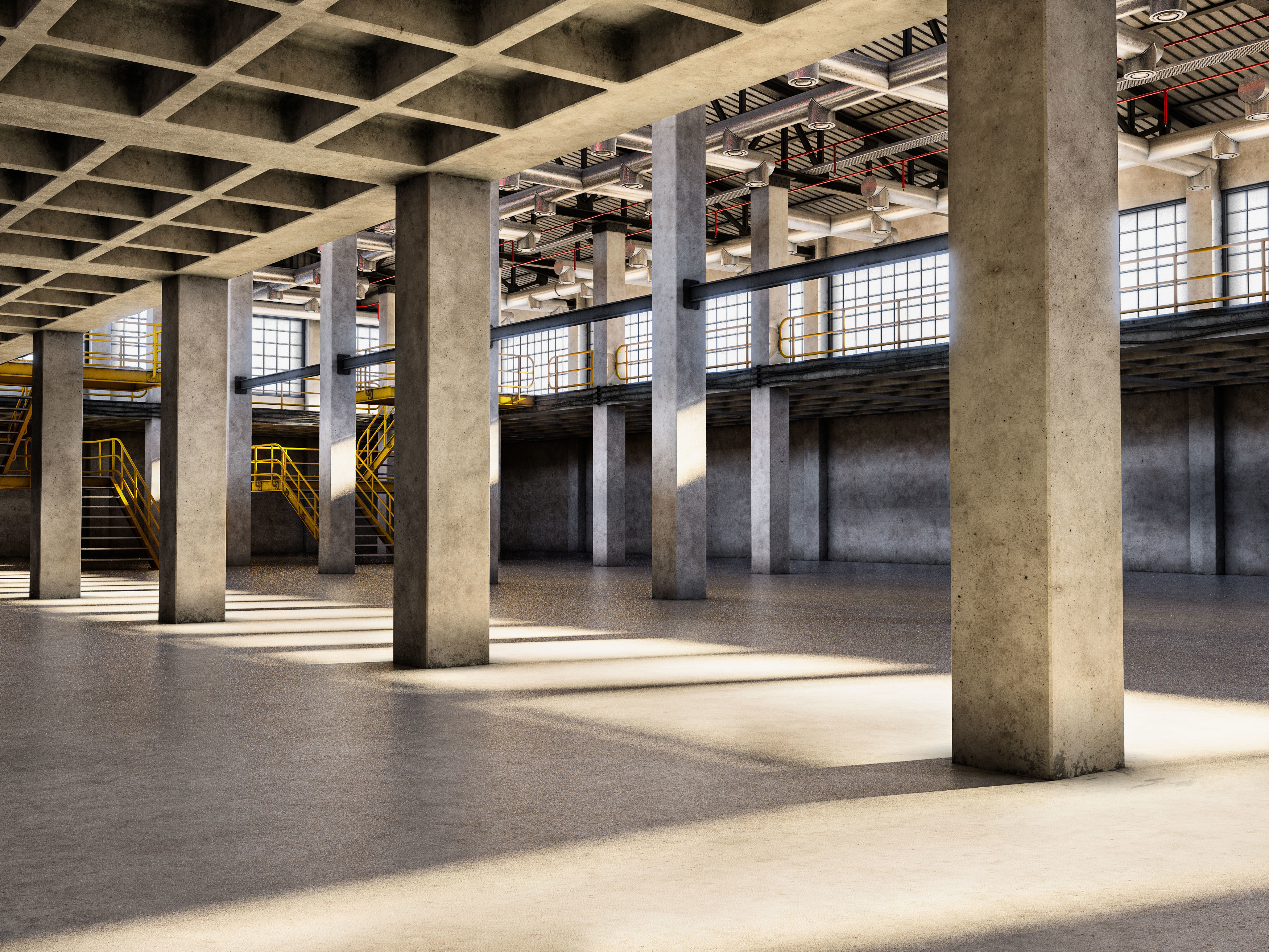 Factory Warehouse Interior Low-poly 3D model_11