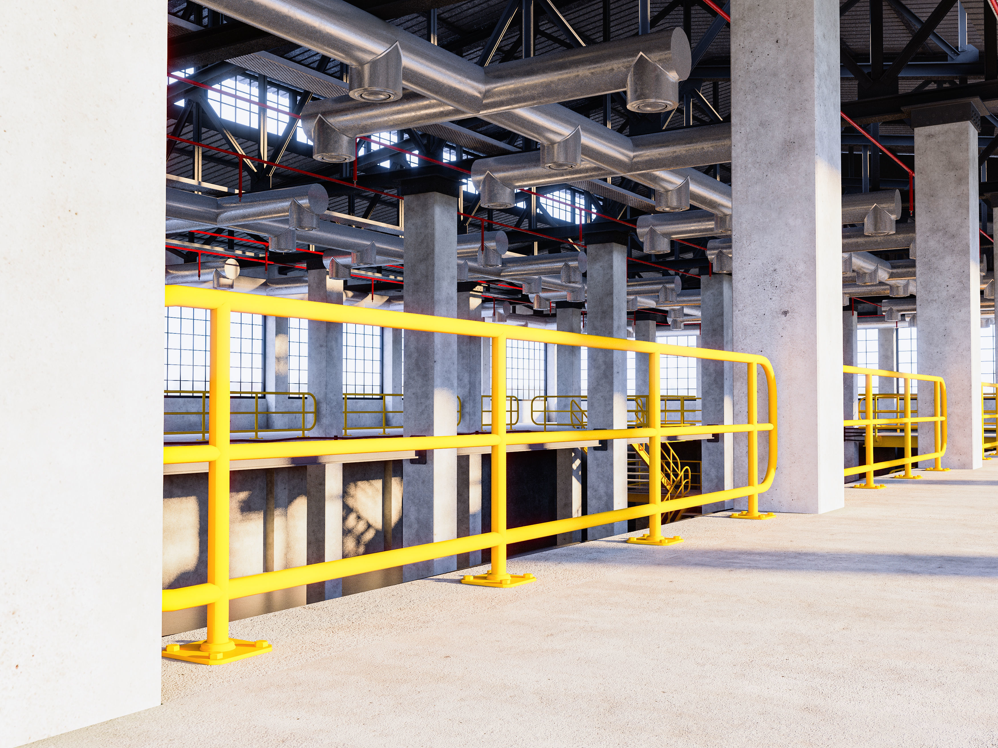 Factory Warehouse Interior Low-poly 3D model_7