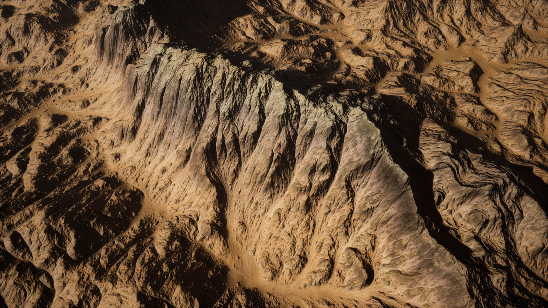Mountain Range Low-poly 3D model_4