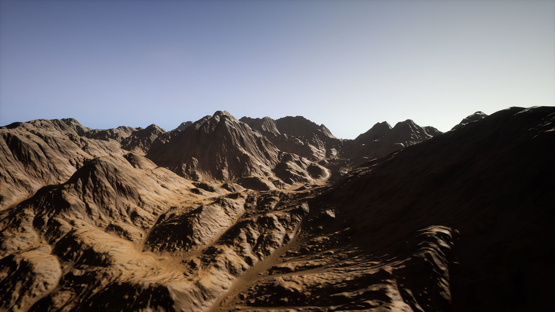 Mountain Range Low-poly 3D model_9