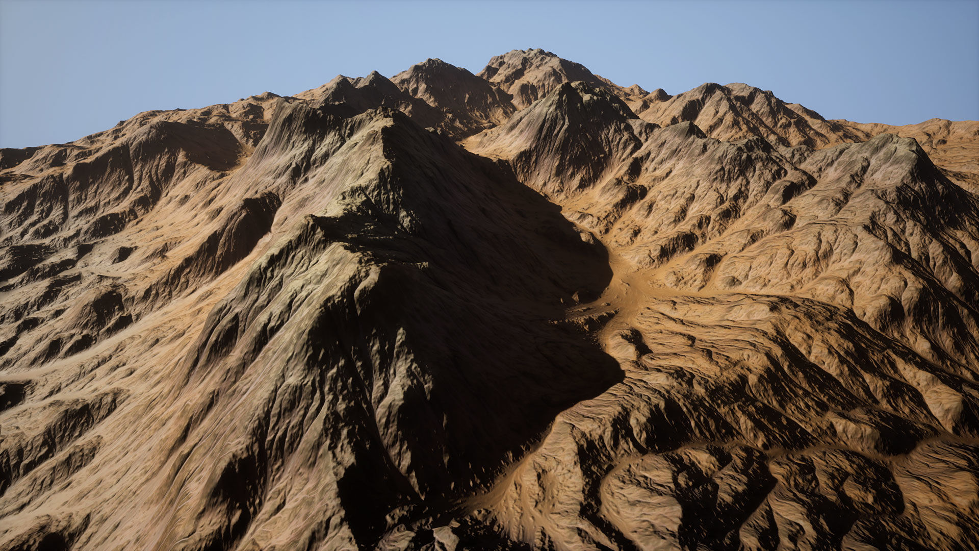 Mountain Range Low-poly 3D model_3