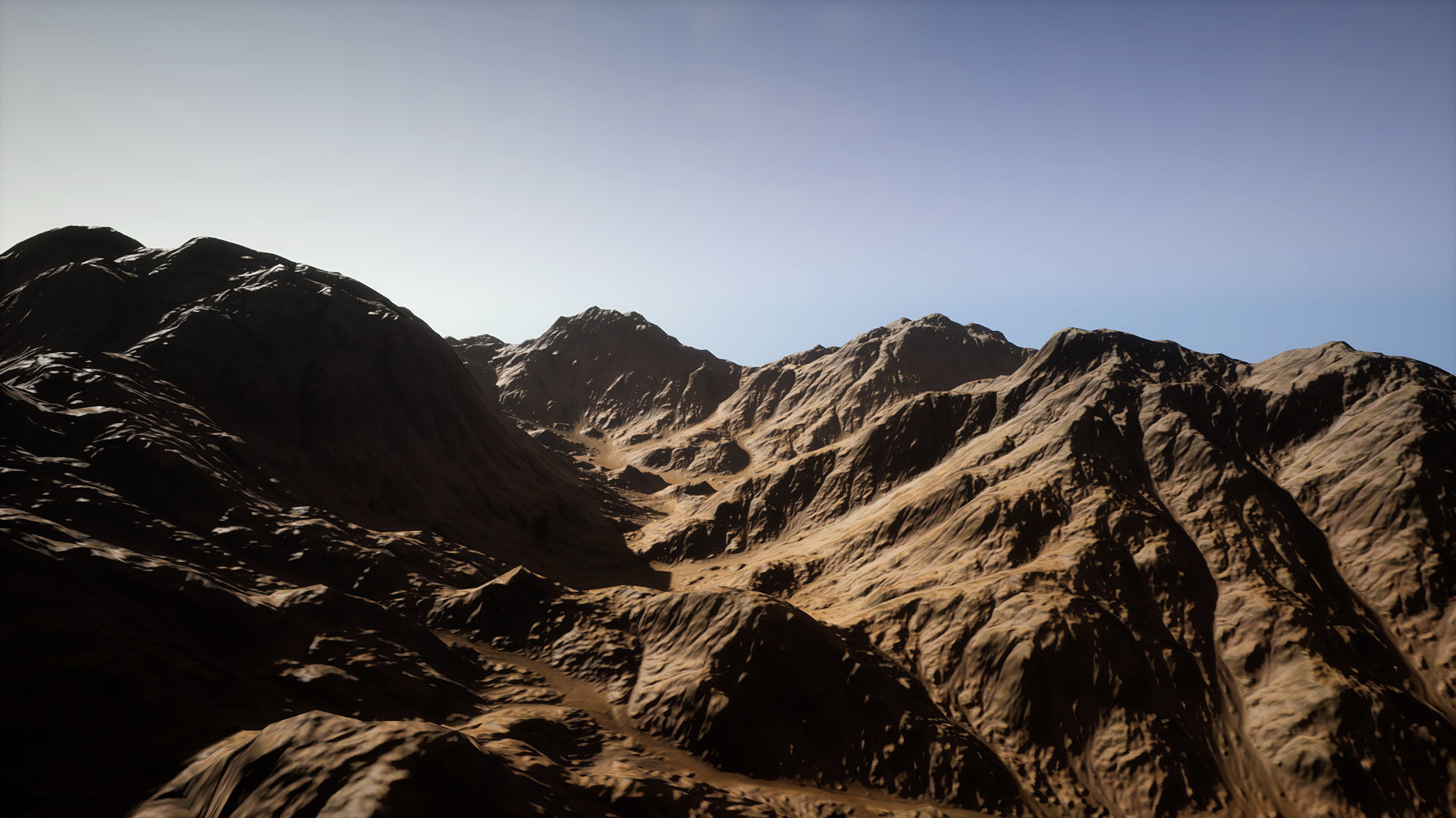 Mountain Range Low-poly 3D model_7