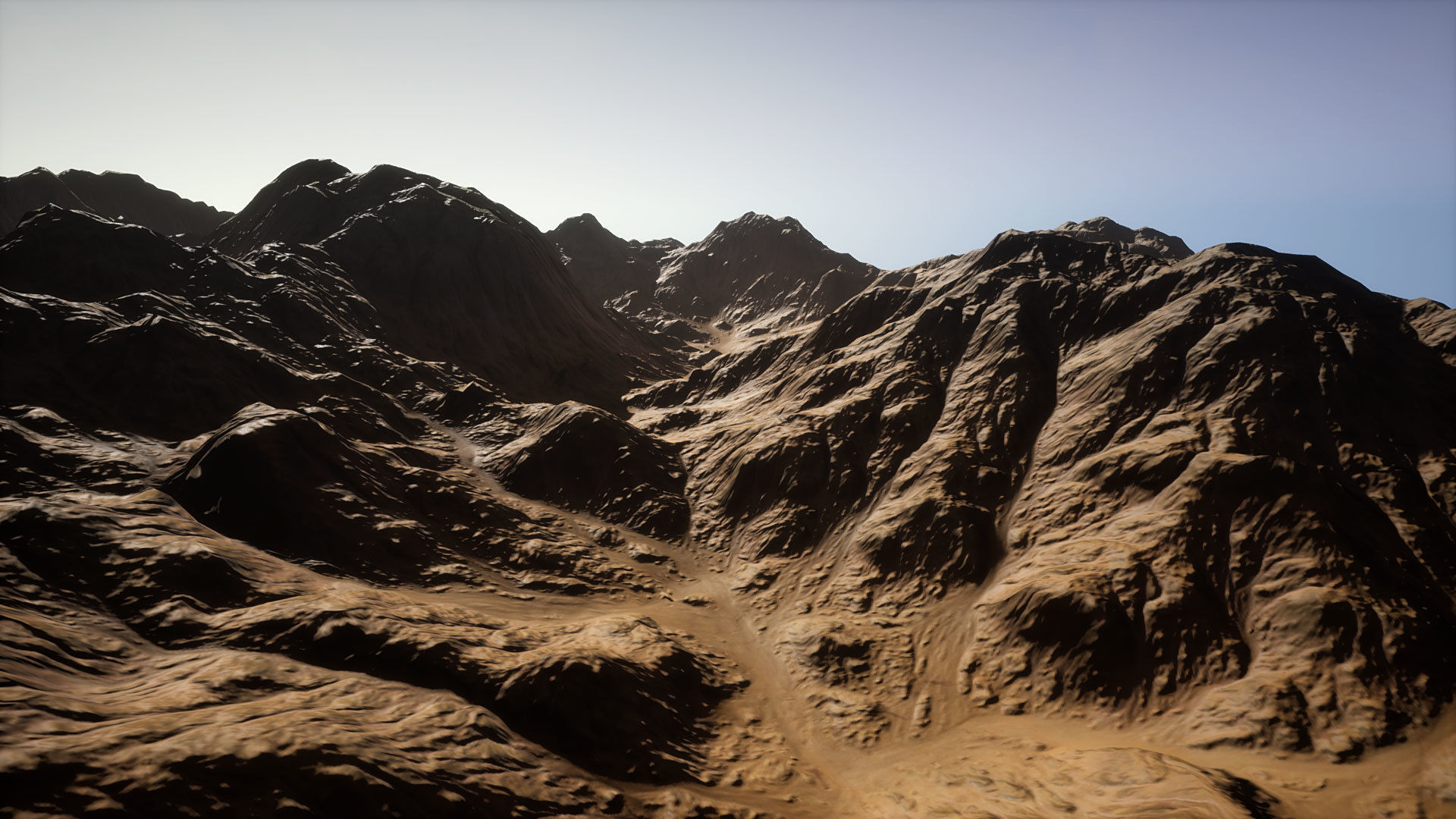 Mountain Range Low-poly 3D model_8
