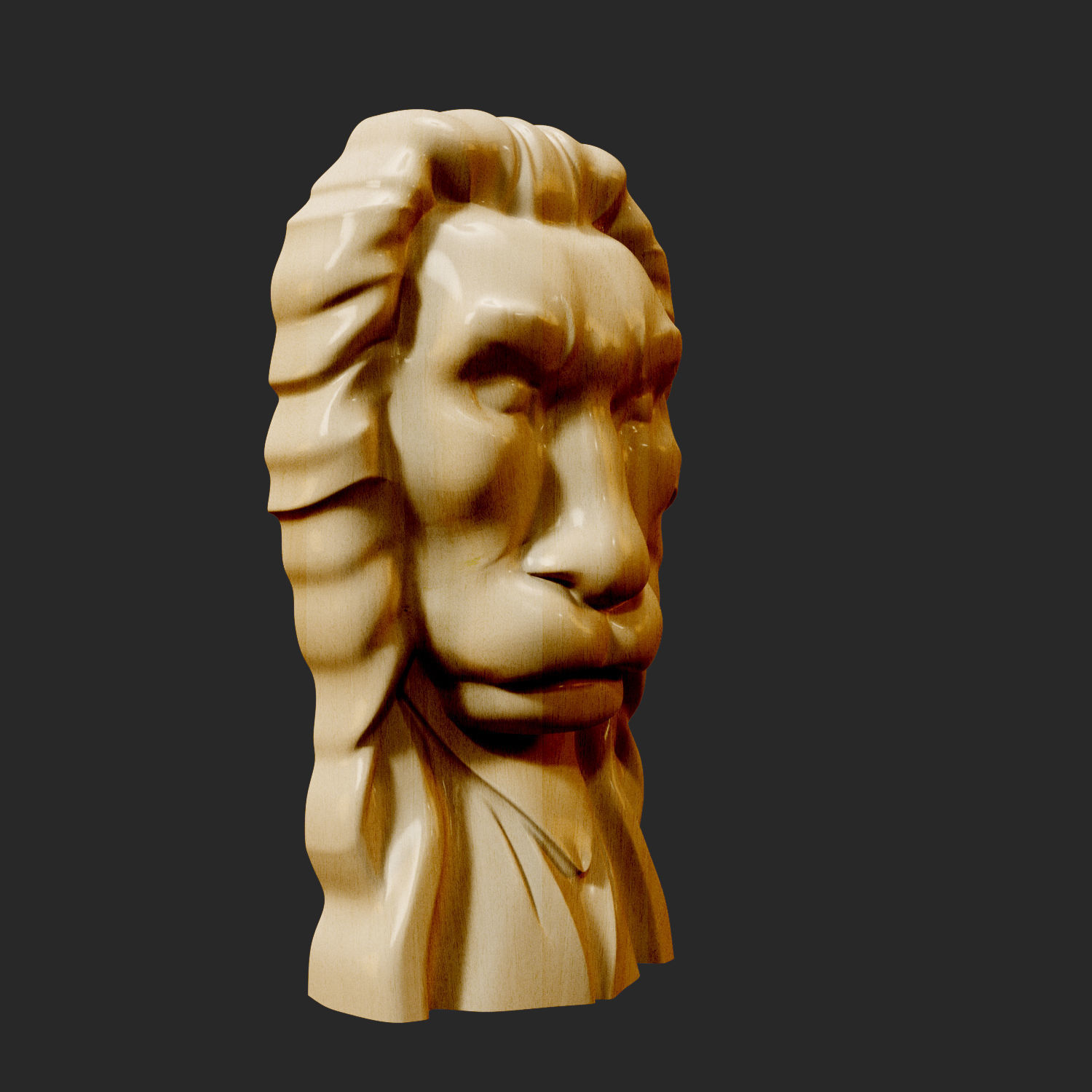 Lion Head LH-001 3D print model_3