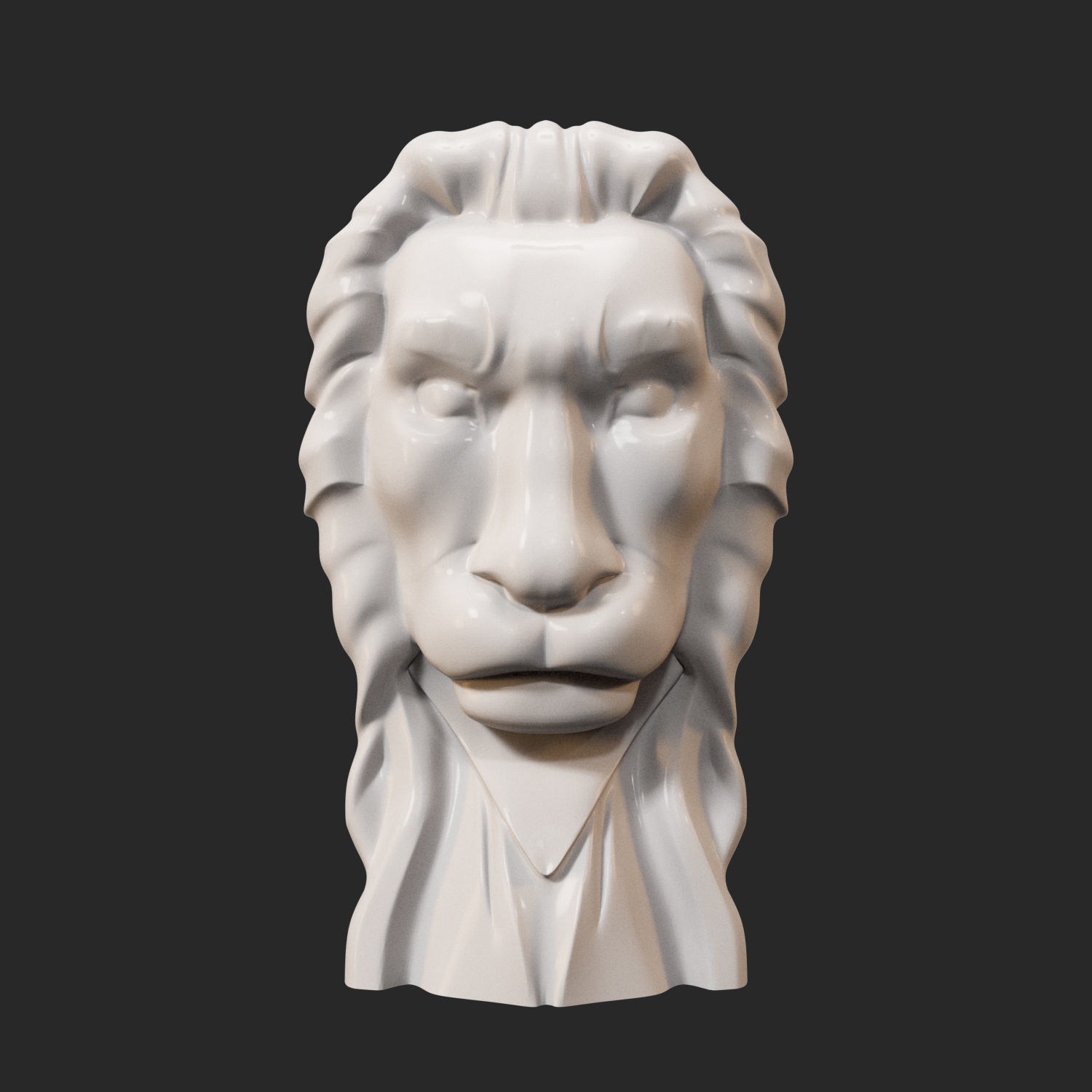 Lion Head LH-001 3D print model_1