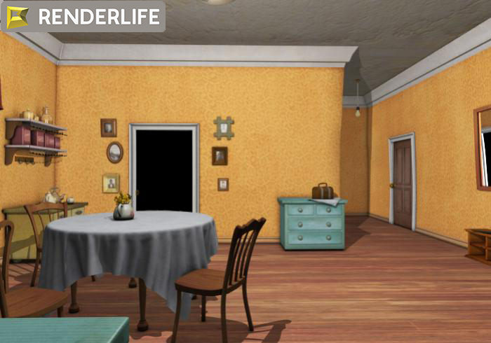 Vintage kitchen 3D model_2