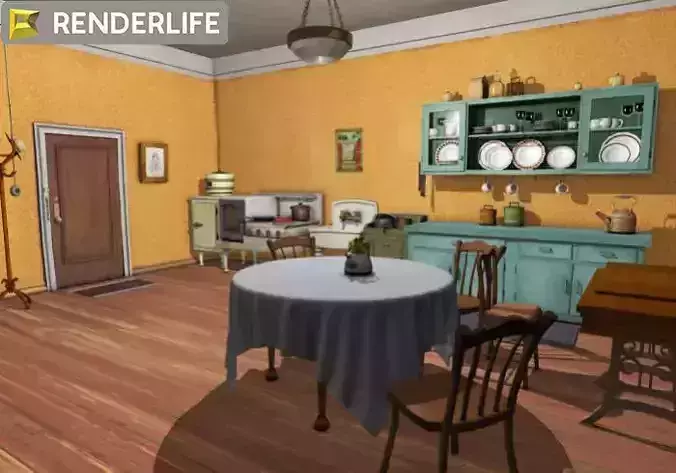 Vintage kitchen 3D model
