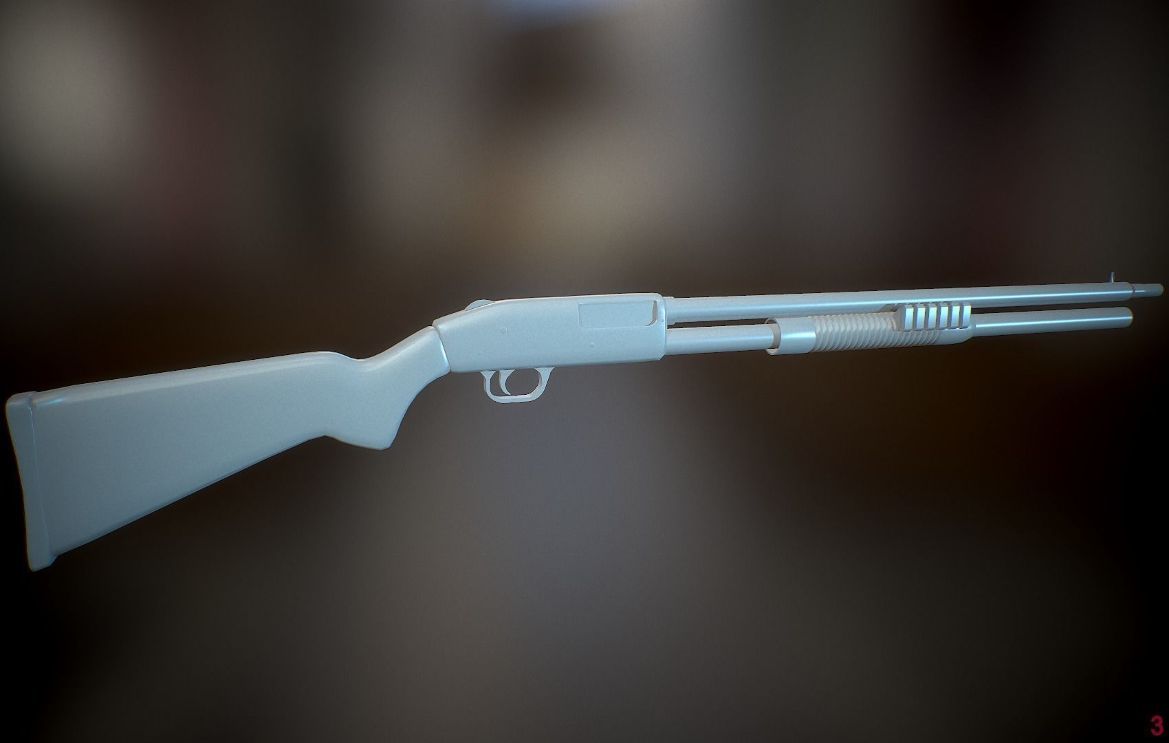 Operator and Weapons Low-poly 3D model_8