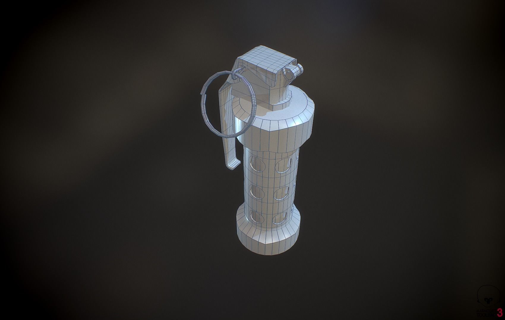 Operator and Weapons Low-poly 3D model_35