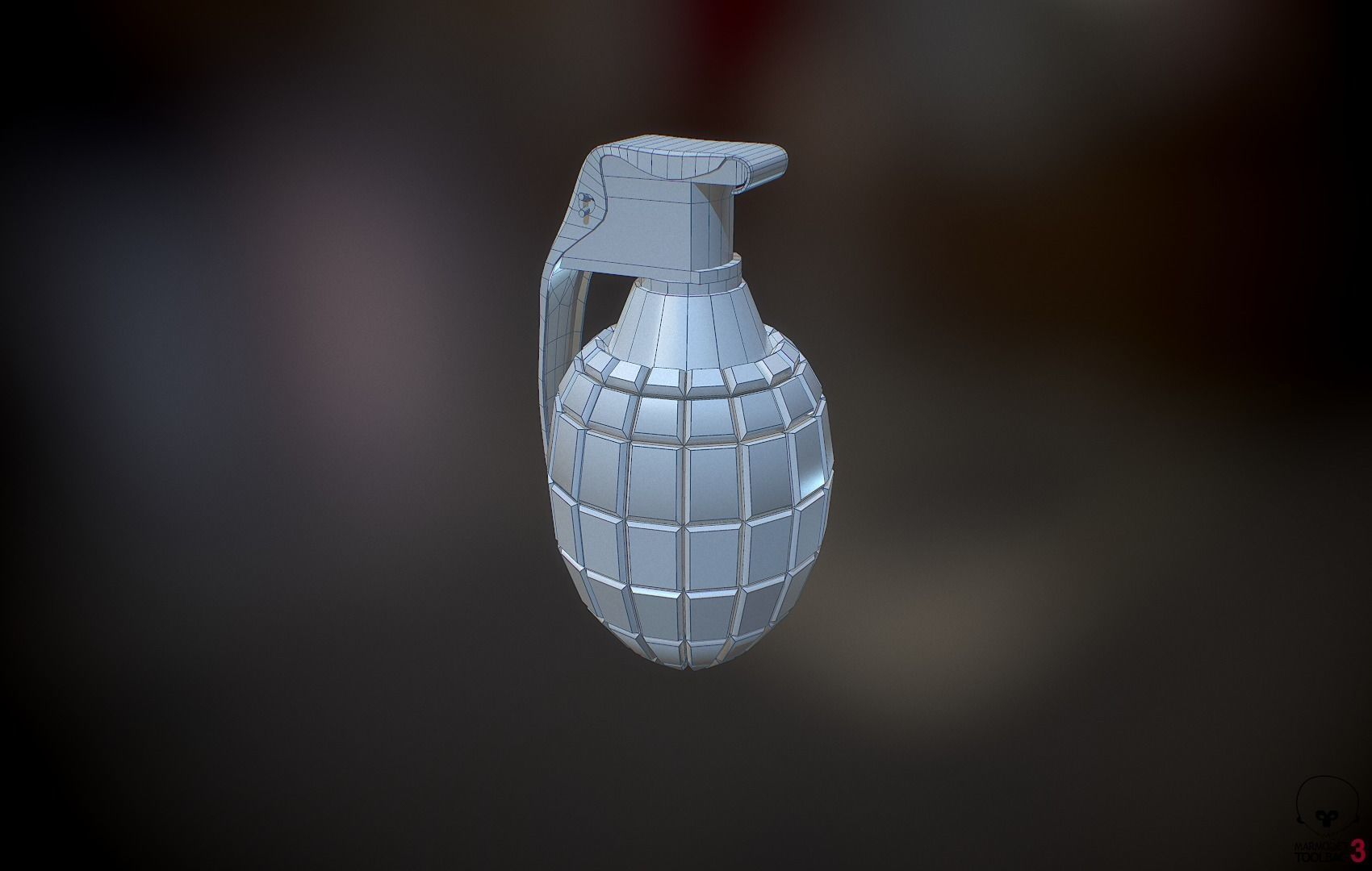 Operator and Weapons Low-poly 3D model_37