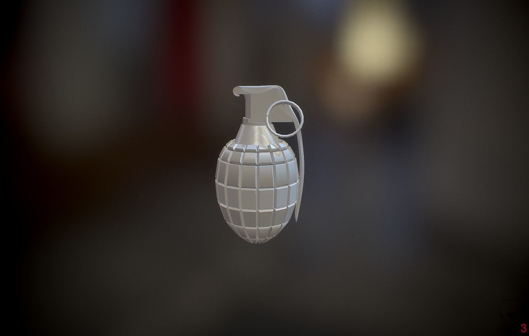 Operator and Weapons Low-poly 3D model_20