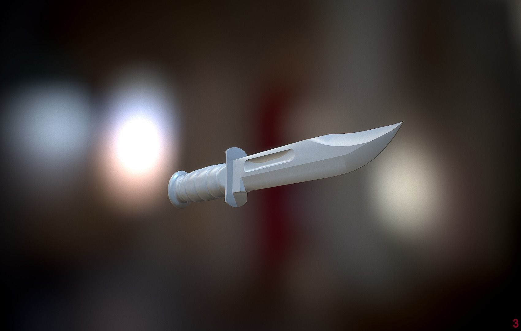 Operator and Weapons Low-poly 3D model_18