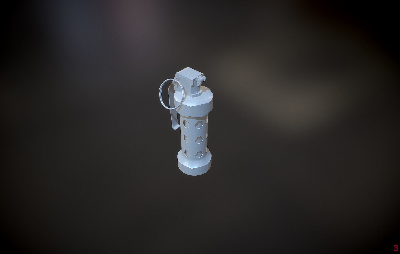 Operator and Weapons Low-poly 3D model_15