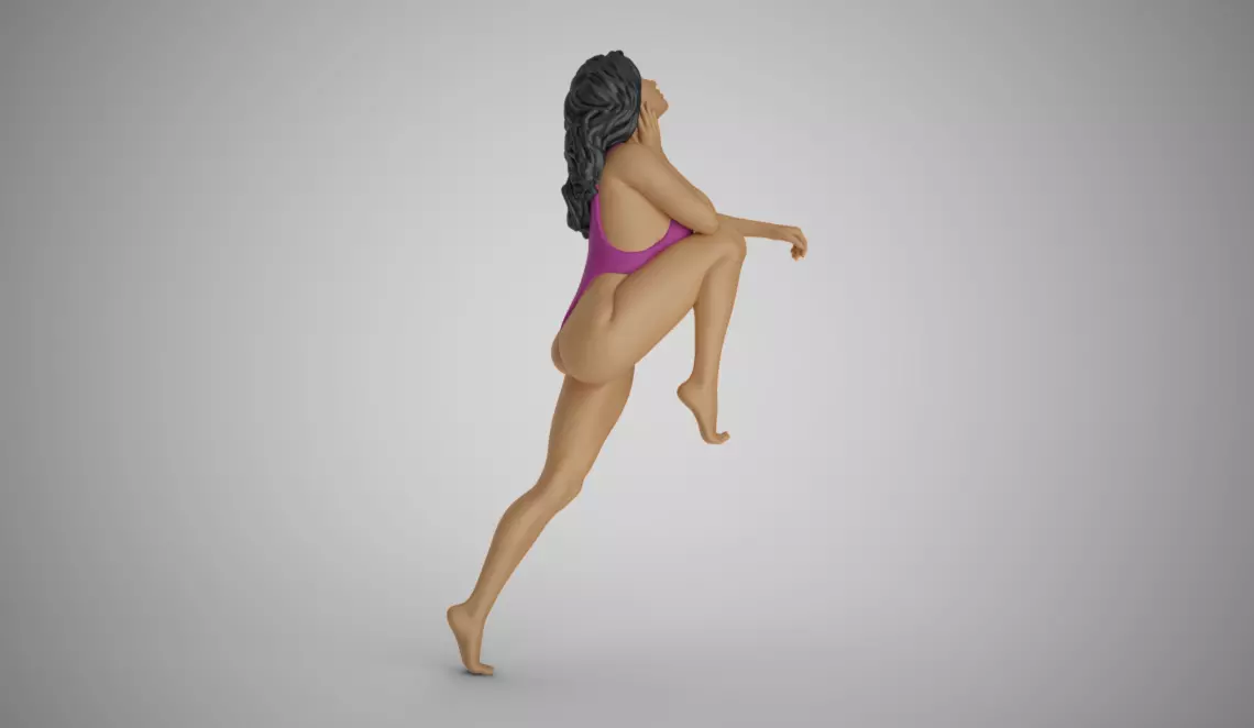 Woman Putting Her Feet Up 3D print model_0