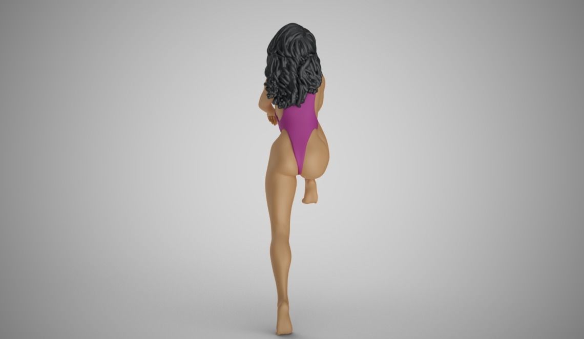 Woman Putting Her Feet Up 3D print model_5