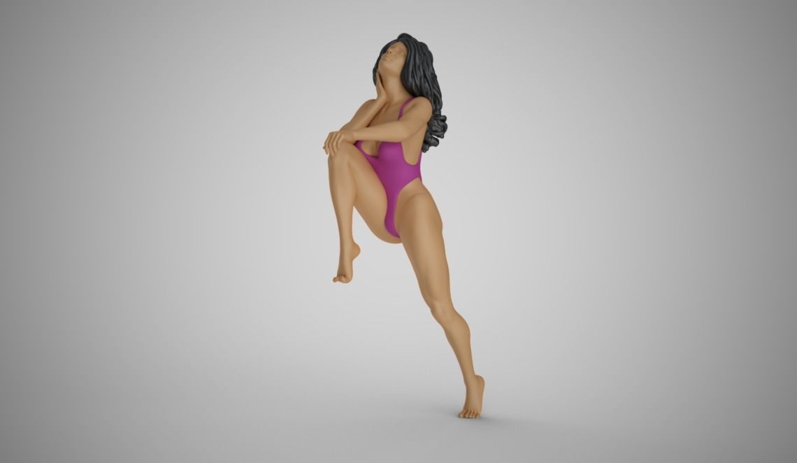 Woman Putting Her Feet Up 3D print model_8
