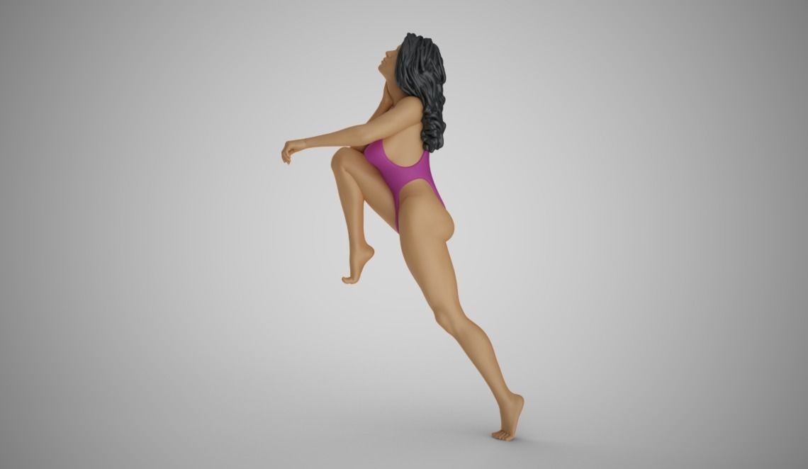 Woman Putting Her Feet Up 3D print model_7