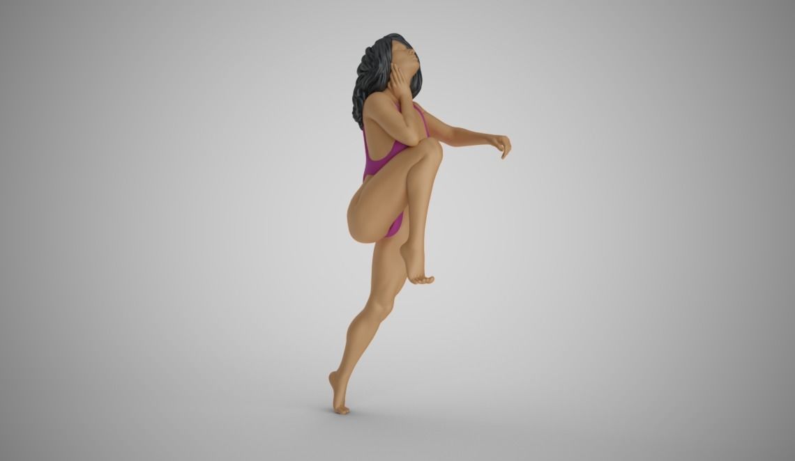 Woman Putting Her Feet Up 3D print model_10