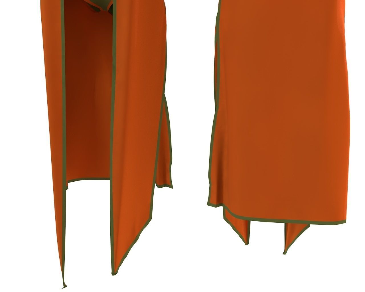 Stylish Designer Women Coustume with Cape 3D model_3