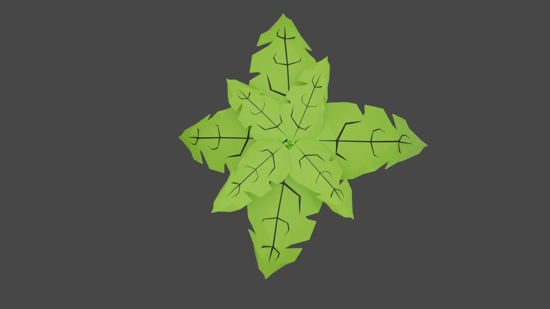 Low Poly Palm Tree Low-poly 3D model_2