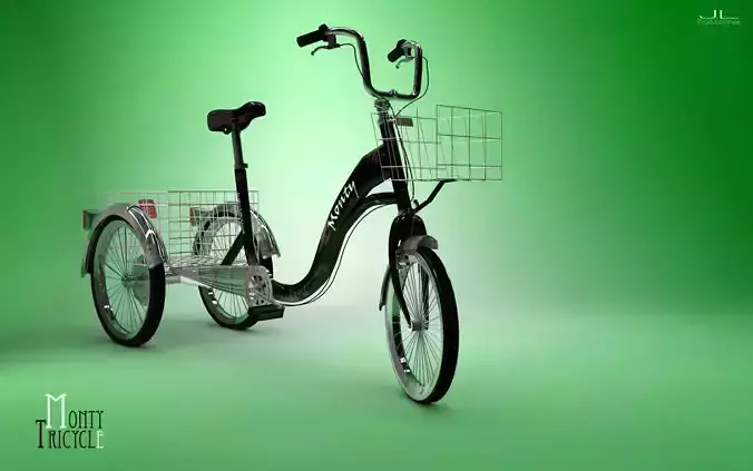 Trycicle bicycle with basket