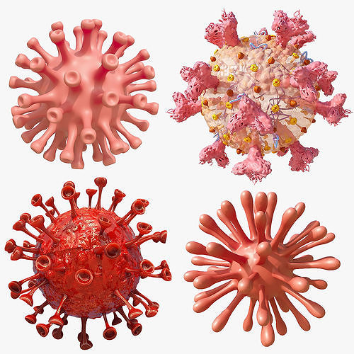 Covid 19 - Coronavirus Set 3D model