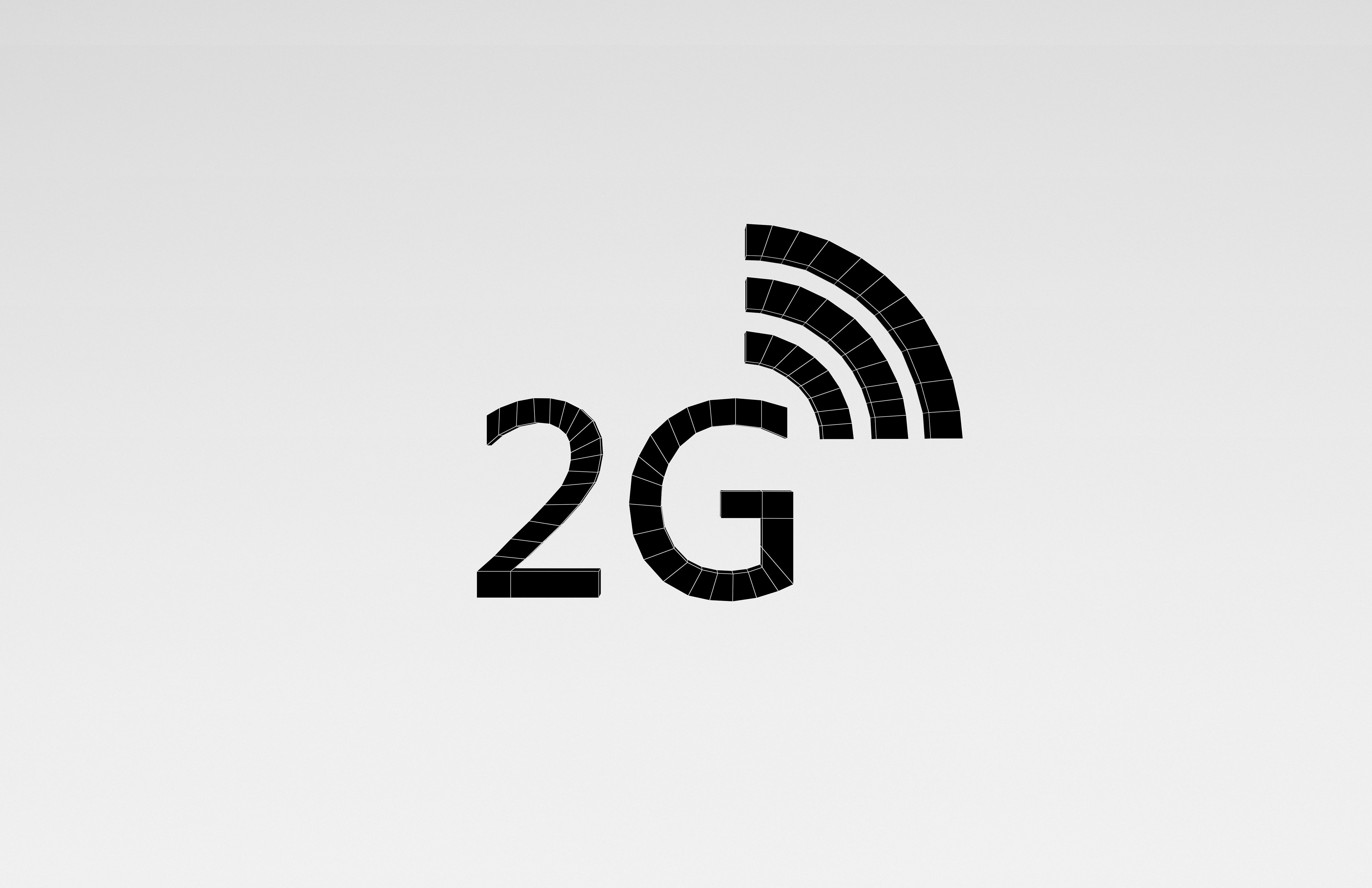 Mobile Signal Symbol 2G v1 002 Low-poly 3D model_5