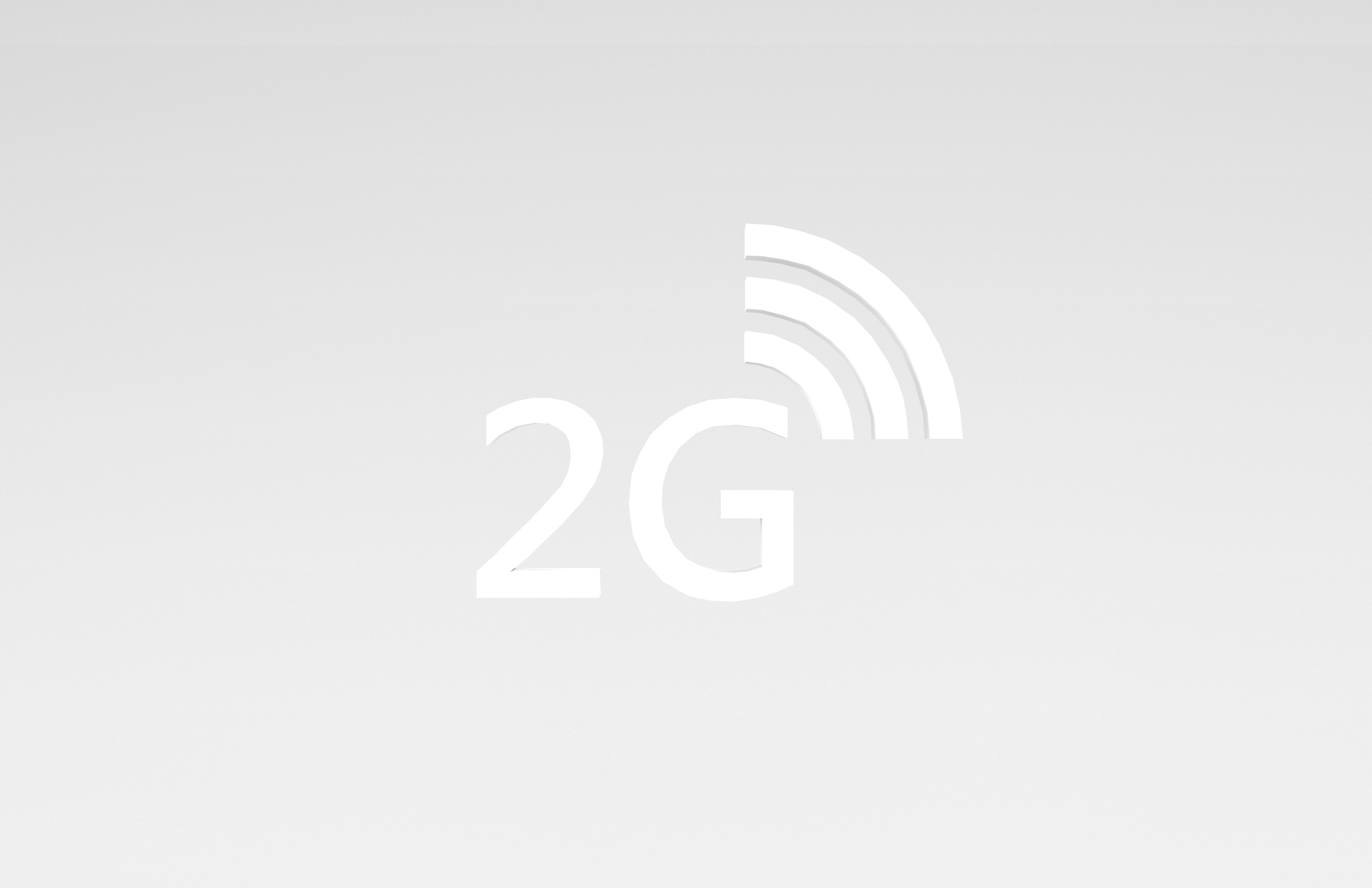 Mobile Signal Symbol 2G v1 002 Low-poly 3D model_1