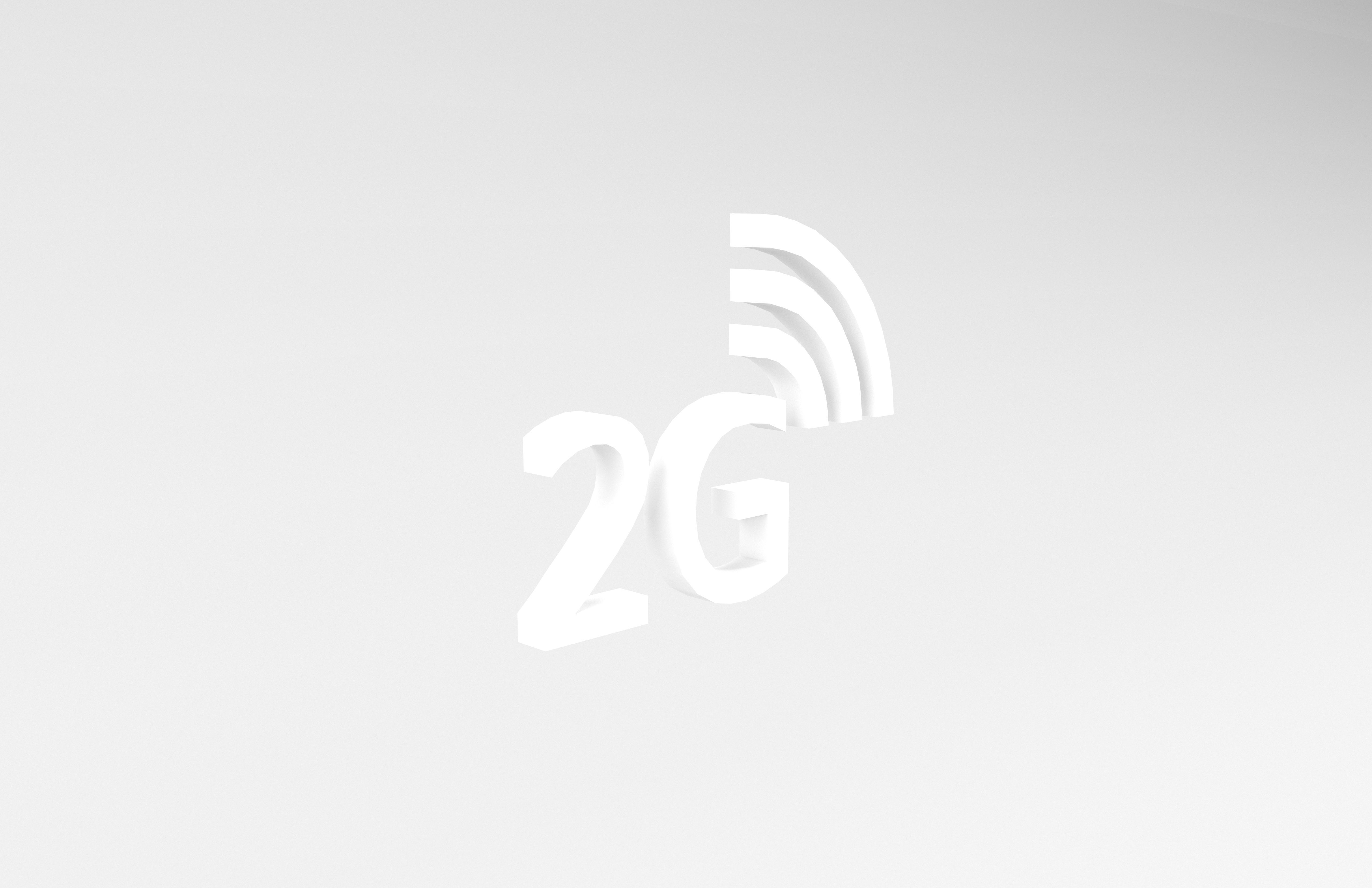 Mobile Signal Symbol 2G v1 002 Low-poly 3D model_3