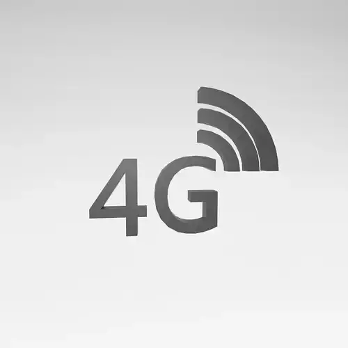 Mobile Signal Symbol 4G v1 001 Low-poly 3D model