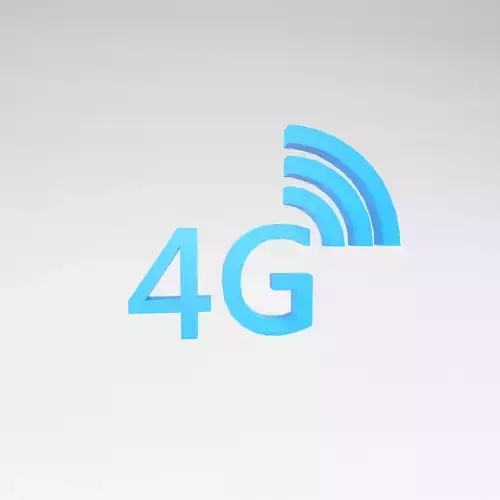 Mobile Signal Symbol 4G v1 003 Low-poly 3D model