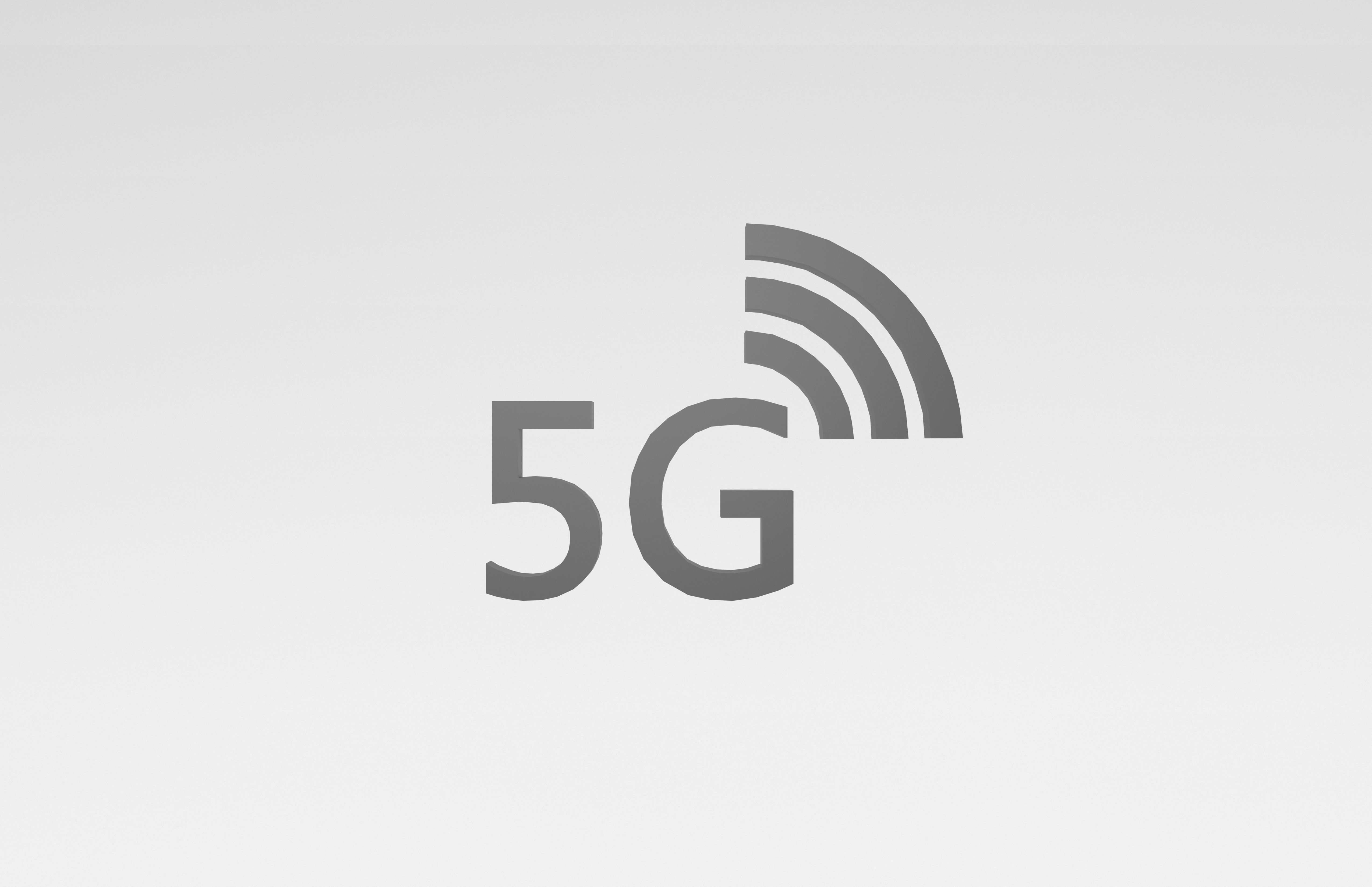 Mobile Signal Symbol 5G v1 001 Low-poly 3D model_1