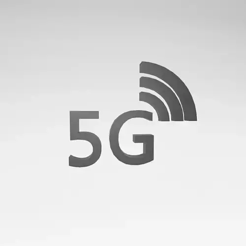 Mobile Signal Symbol 5G v1 001 Low-poly 3D model