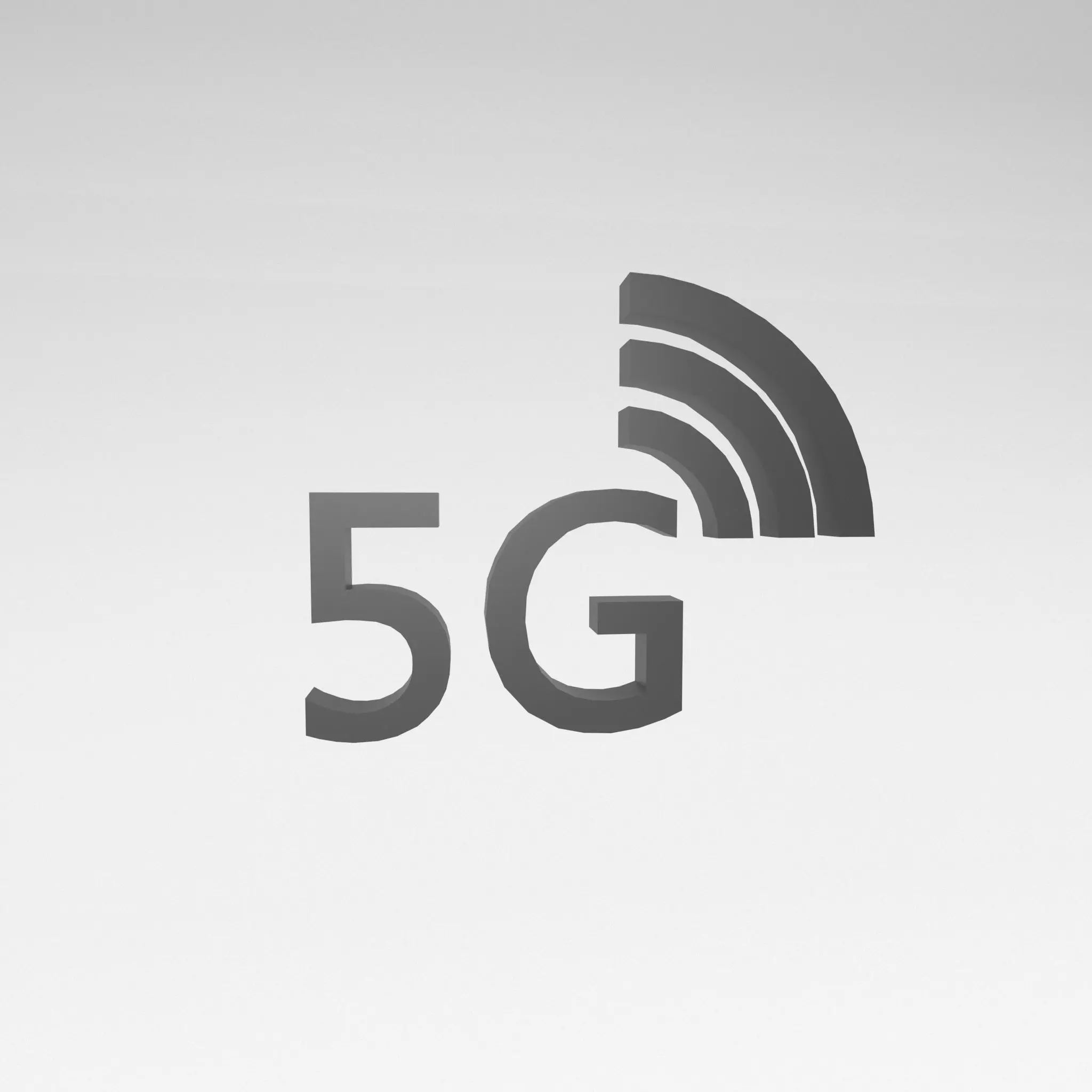 Mobile Signal Symbol 5G v1 001 Low-poly 3D model_0
