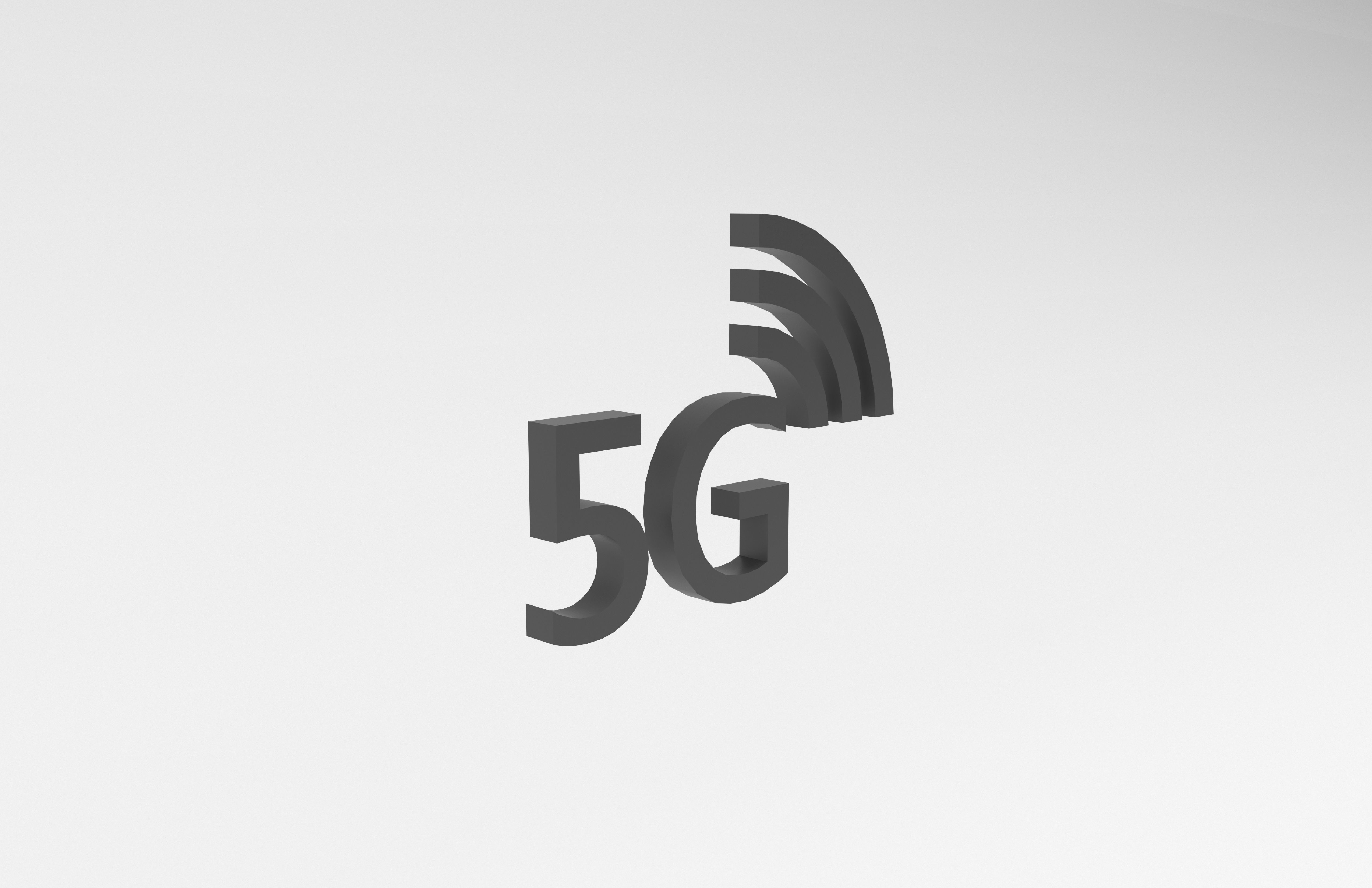 Mobile Signal Symbol 5G v1 001 Low-poly 3D model_3